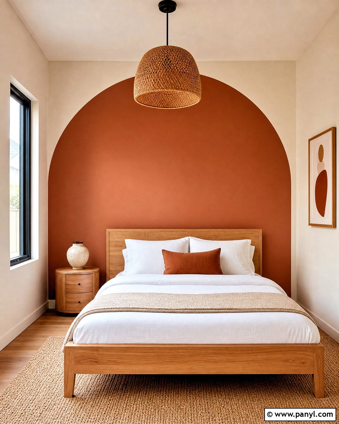 Arched Paint Accent Wall - 20 minimalist accent wall ideas