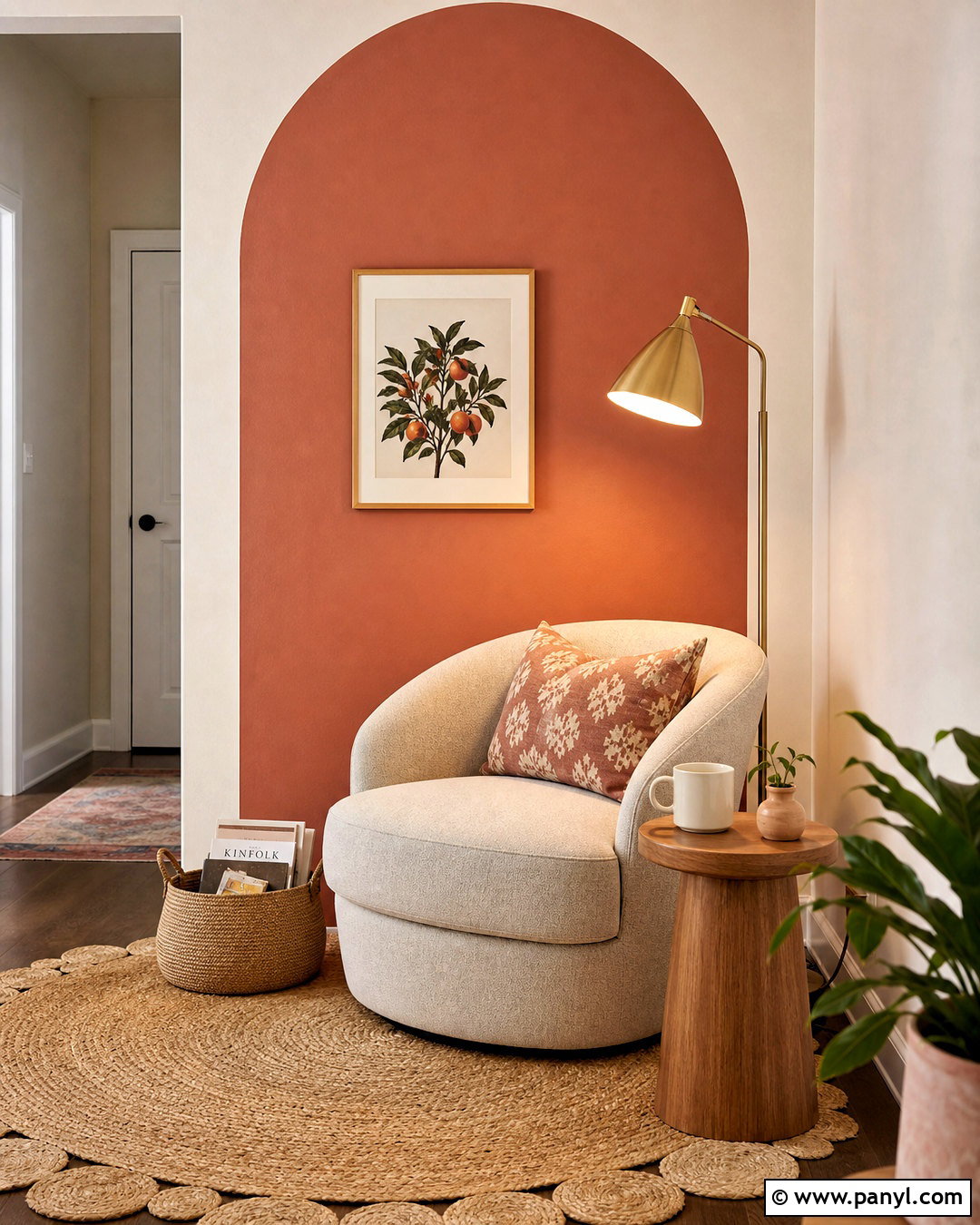 Arched Painted Accent Wall - 20 cool accent wall ideas