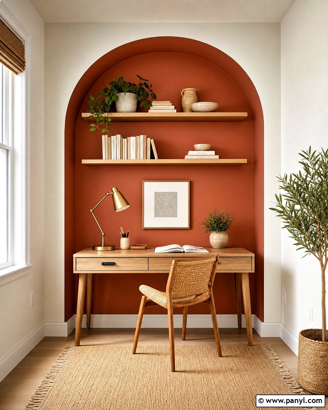 Arched Painted Accent Wall - 20 accent wall ideas