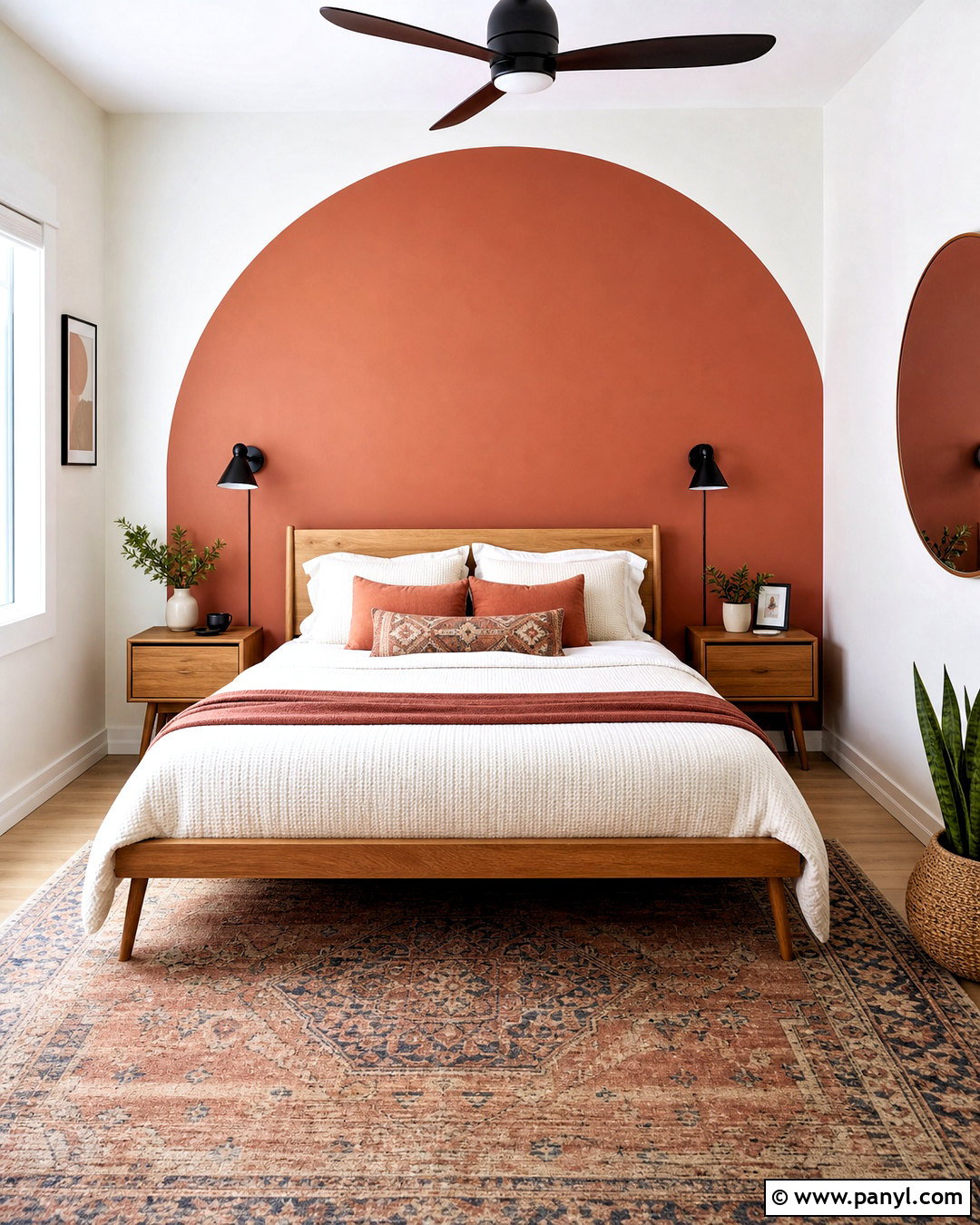 Arched Painted Bedroom Wall - 20 statement wall bedroom ideas