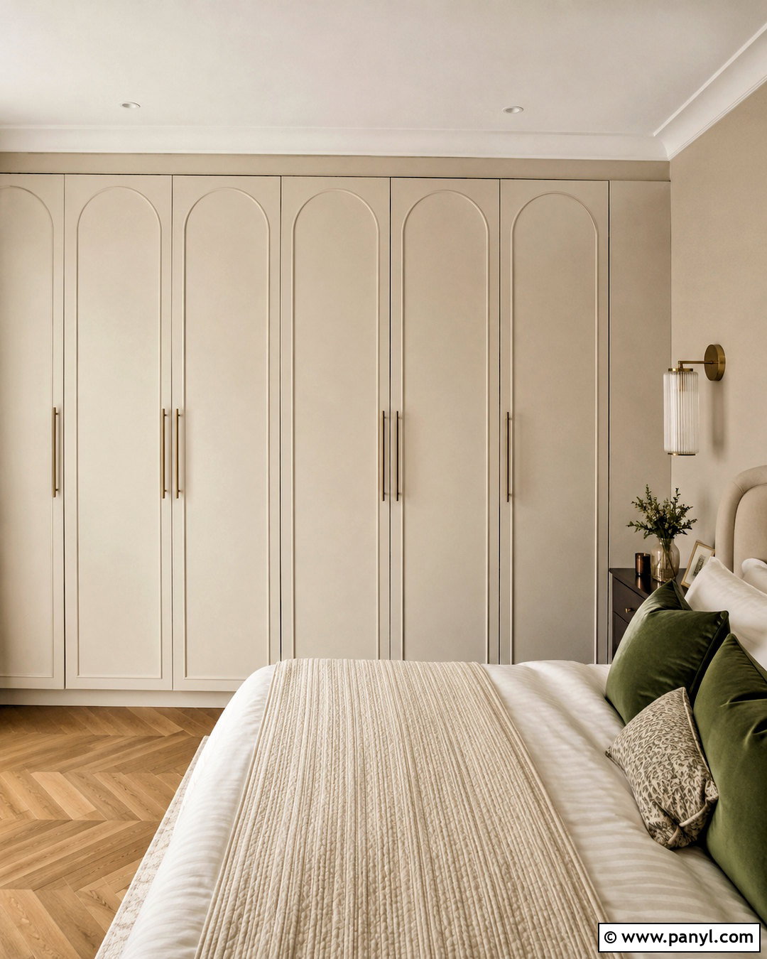 Arched Panel Painted Built In Wardrobes - 20 painted built in wardrobes