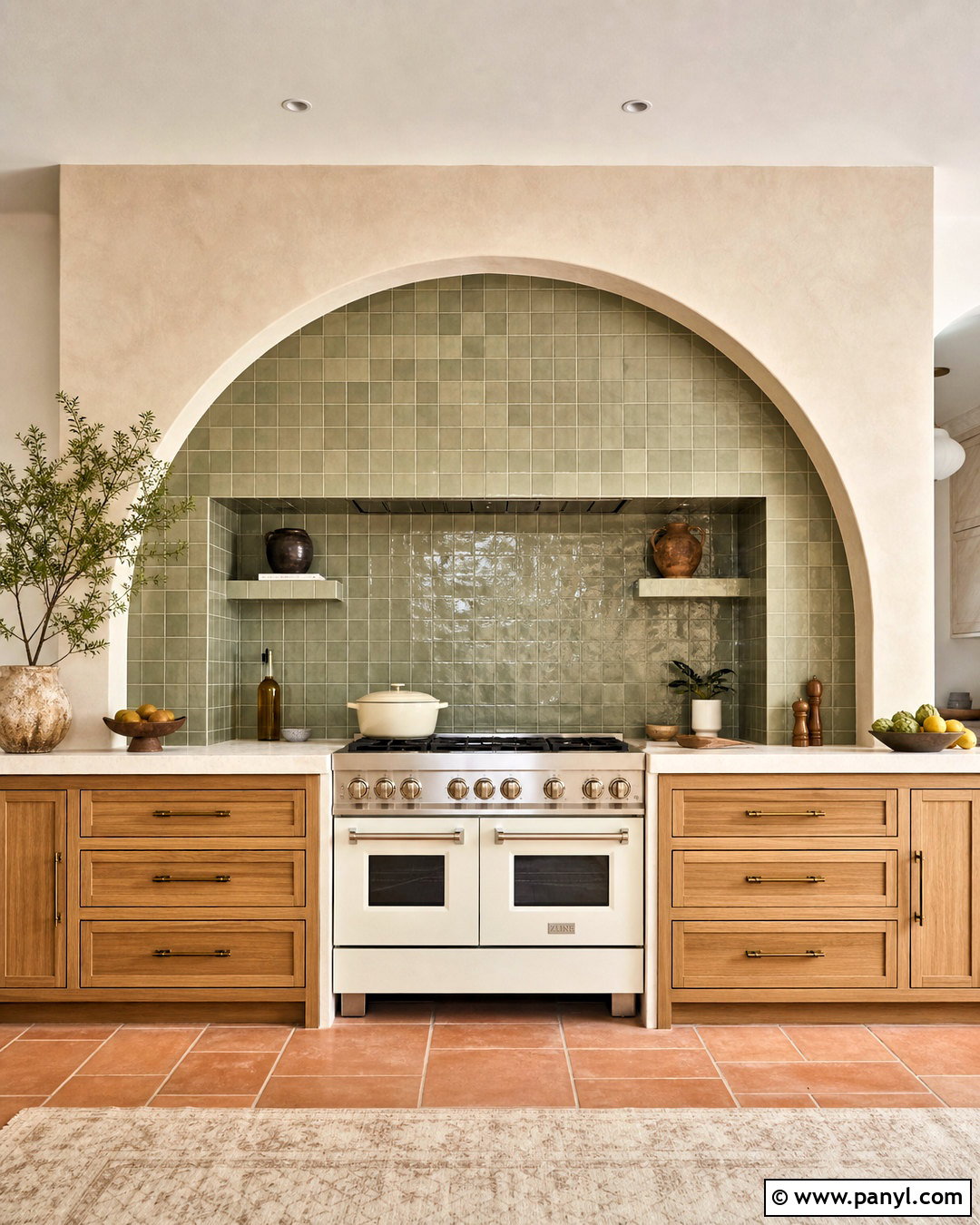 Arched Range Kitchen Feature Wall - 20 kitchen feature wall ideas