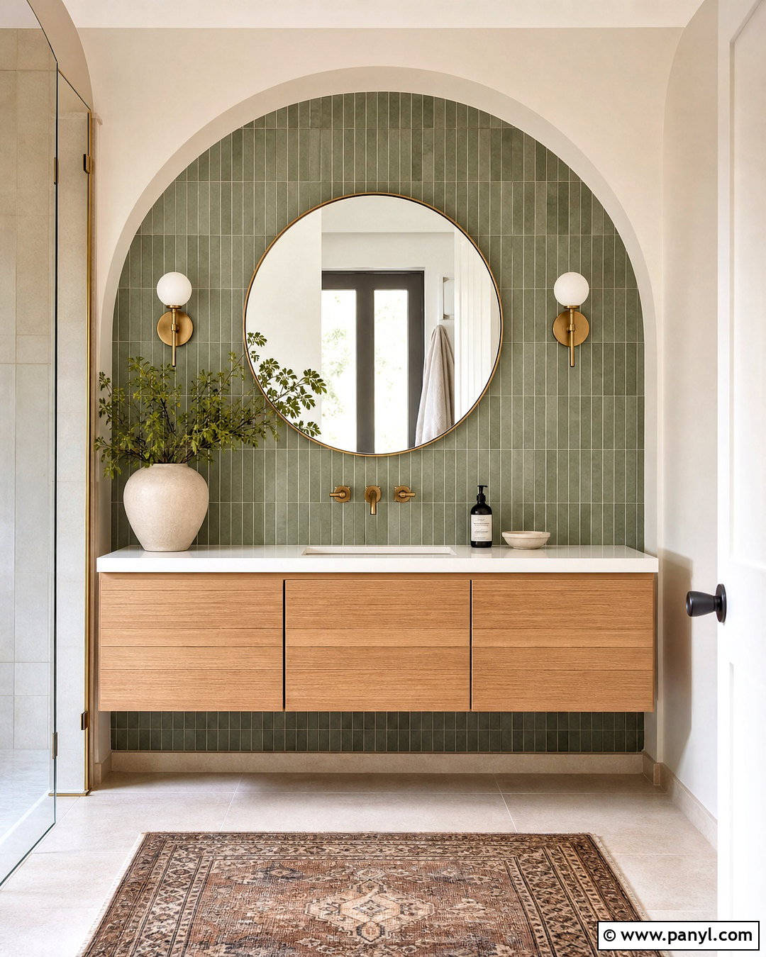 Arched Tile Bathroom Feature Wall - 20 bathroom feature wall ideas