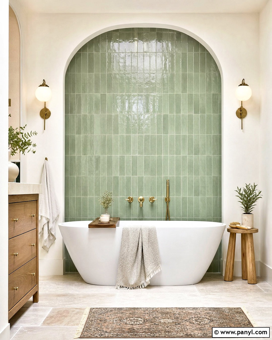 Arched Tile Niche Bathroom Wall - 20 bathroom wall design ideas