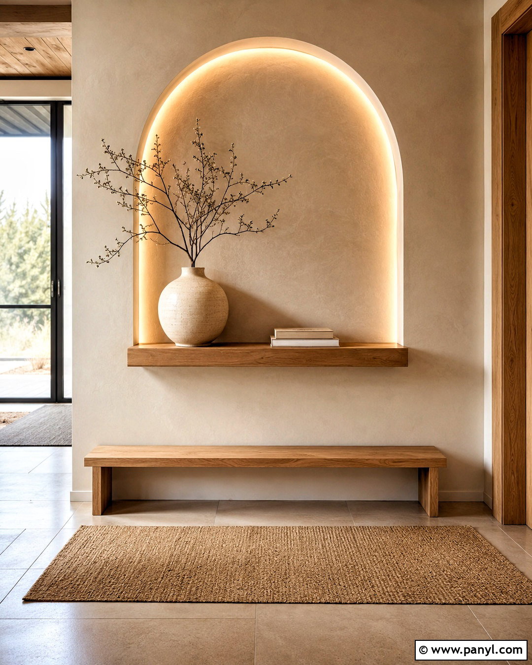 Arched Wall Niche - 20 minimalist wall design ideas