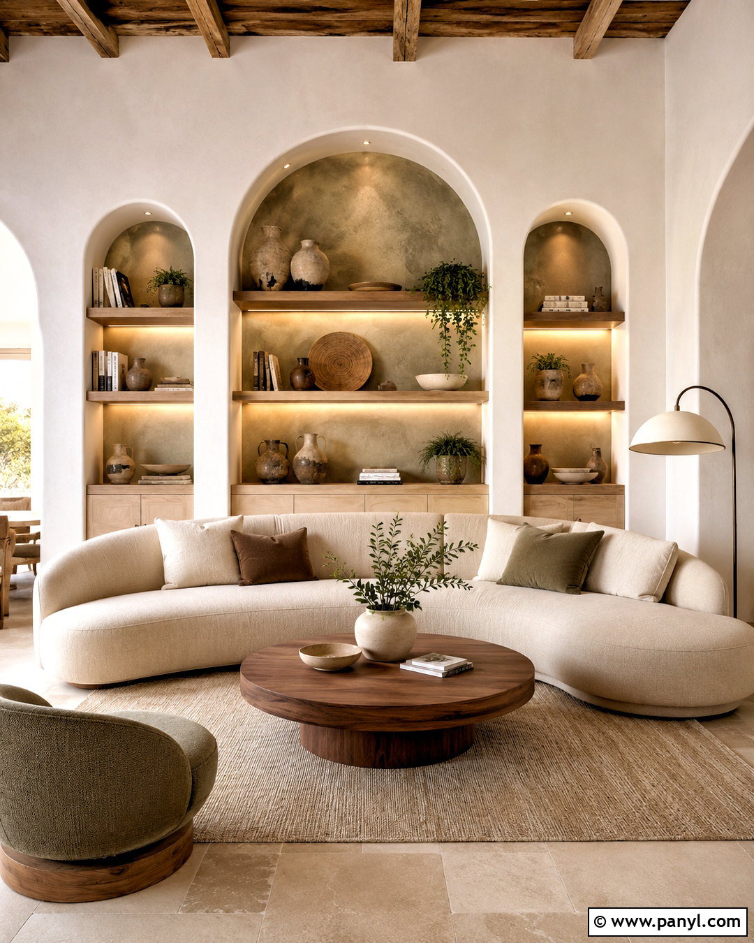 Arched Wall Niches - 20 latest wall designs for living room ideas