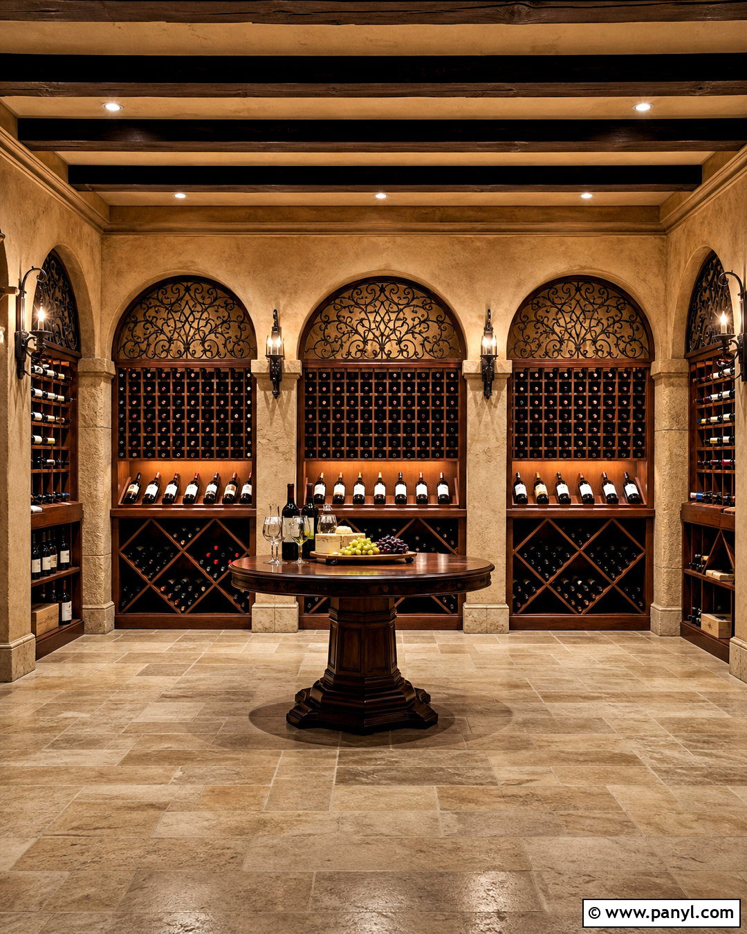 Arched Wine Cellar Wall - 20 wine cellar wall ideas