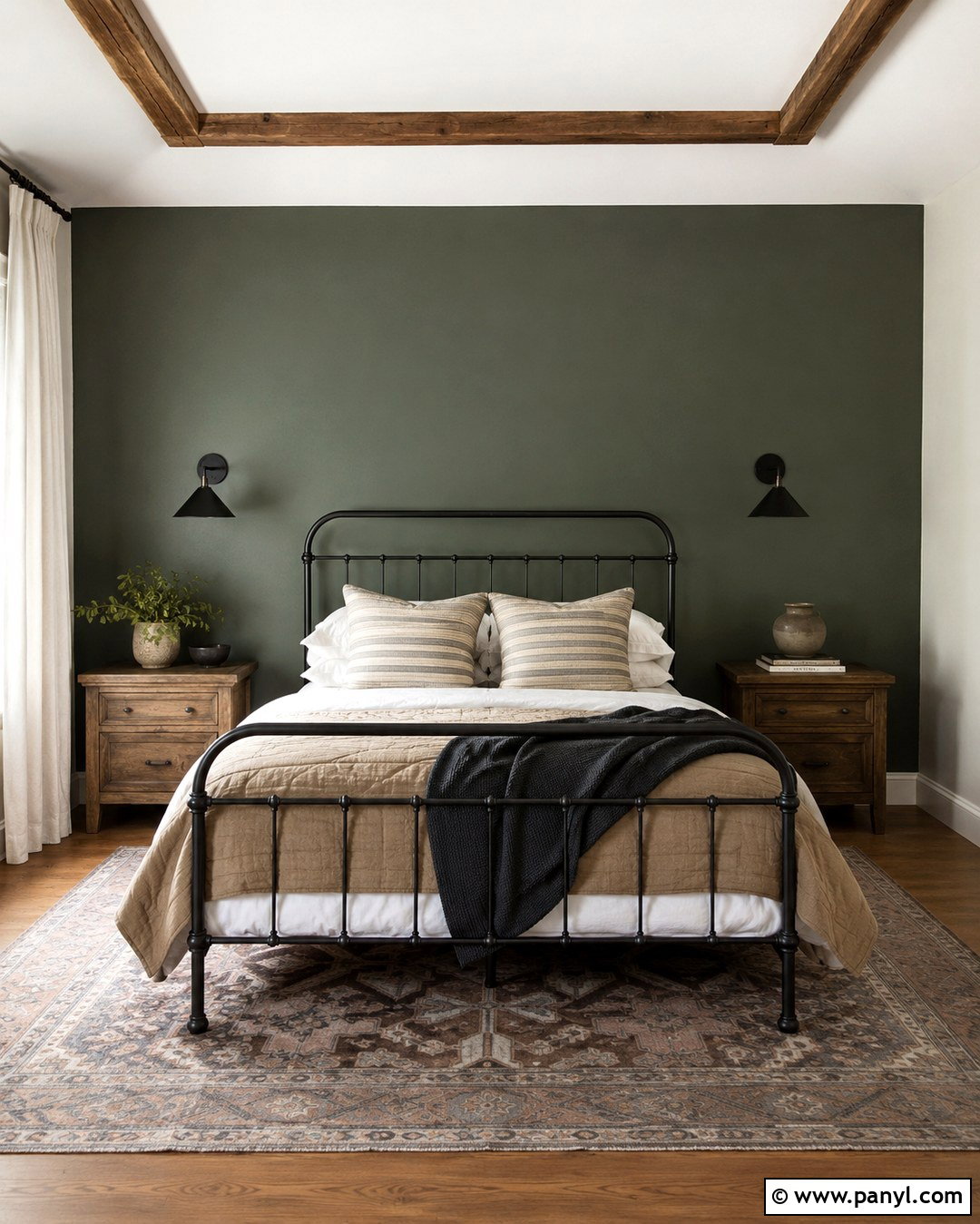 Army Green Guest Bedroom Wall - 20 Plain Green Wall Ideas