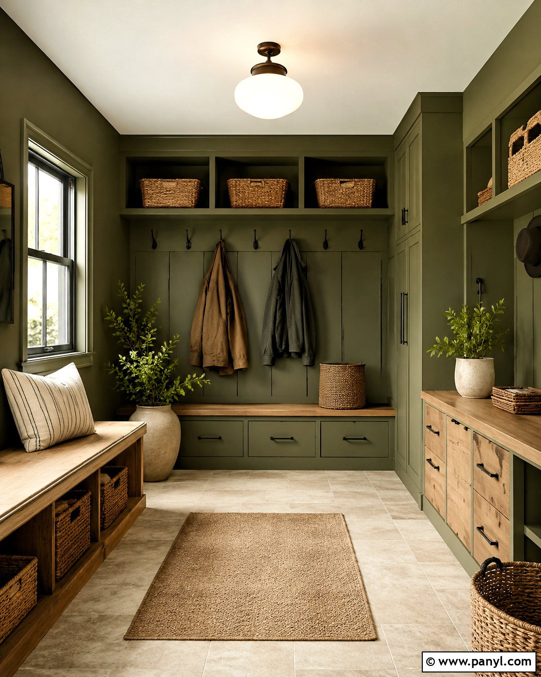 Army Green Mudroom Walls - 20 Warm Green Wall Color Ideas