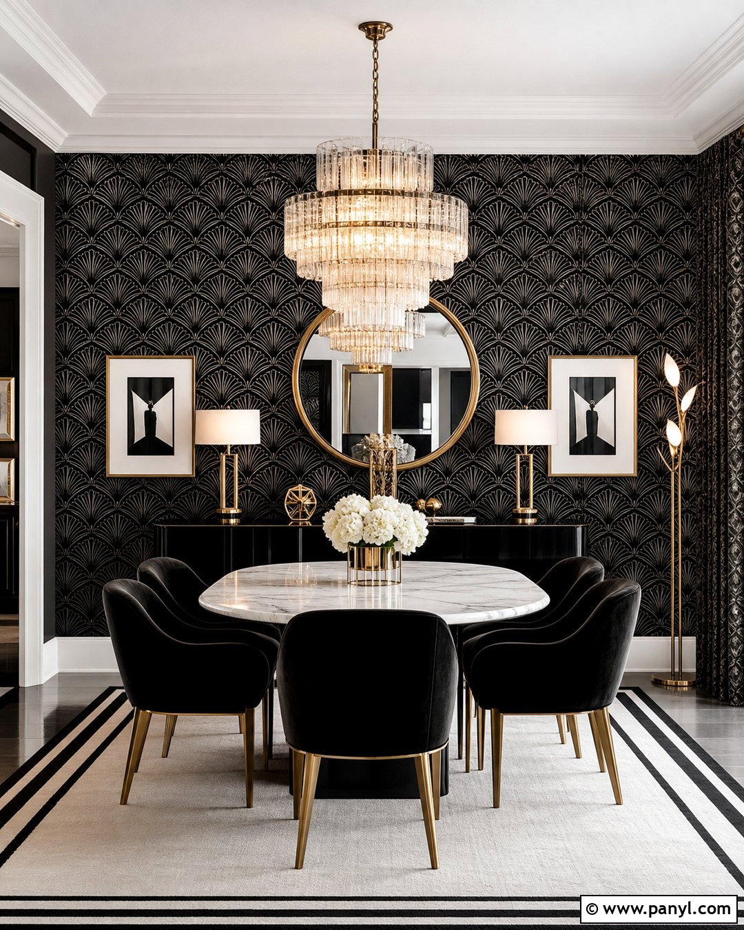 Art Deco Black And White Wall - 35 black and white walls