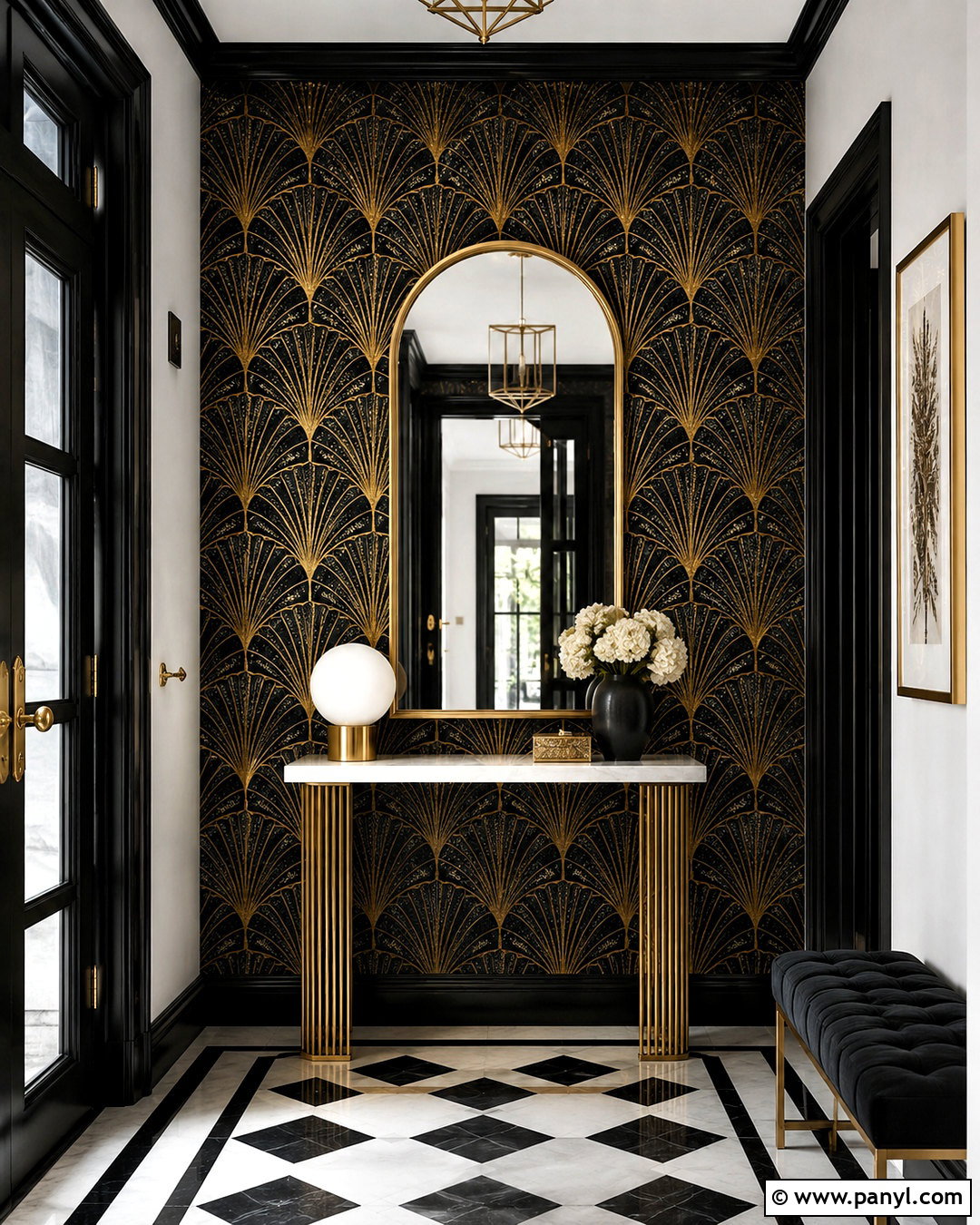Art Deco Dark Glitter Wallpaper - 20 dark glitter wallpaper ideas