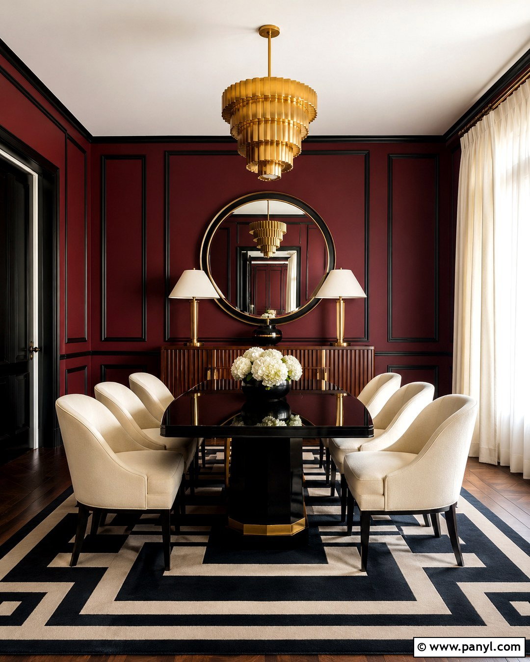 20 Burgundy Walls With Black Trim Ideas for Striking Rooms