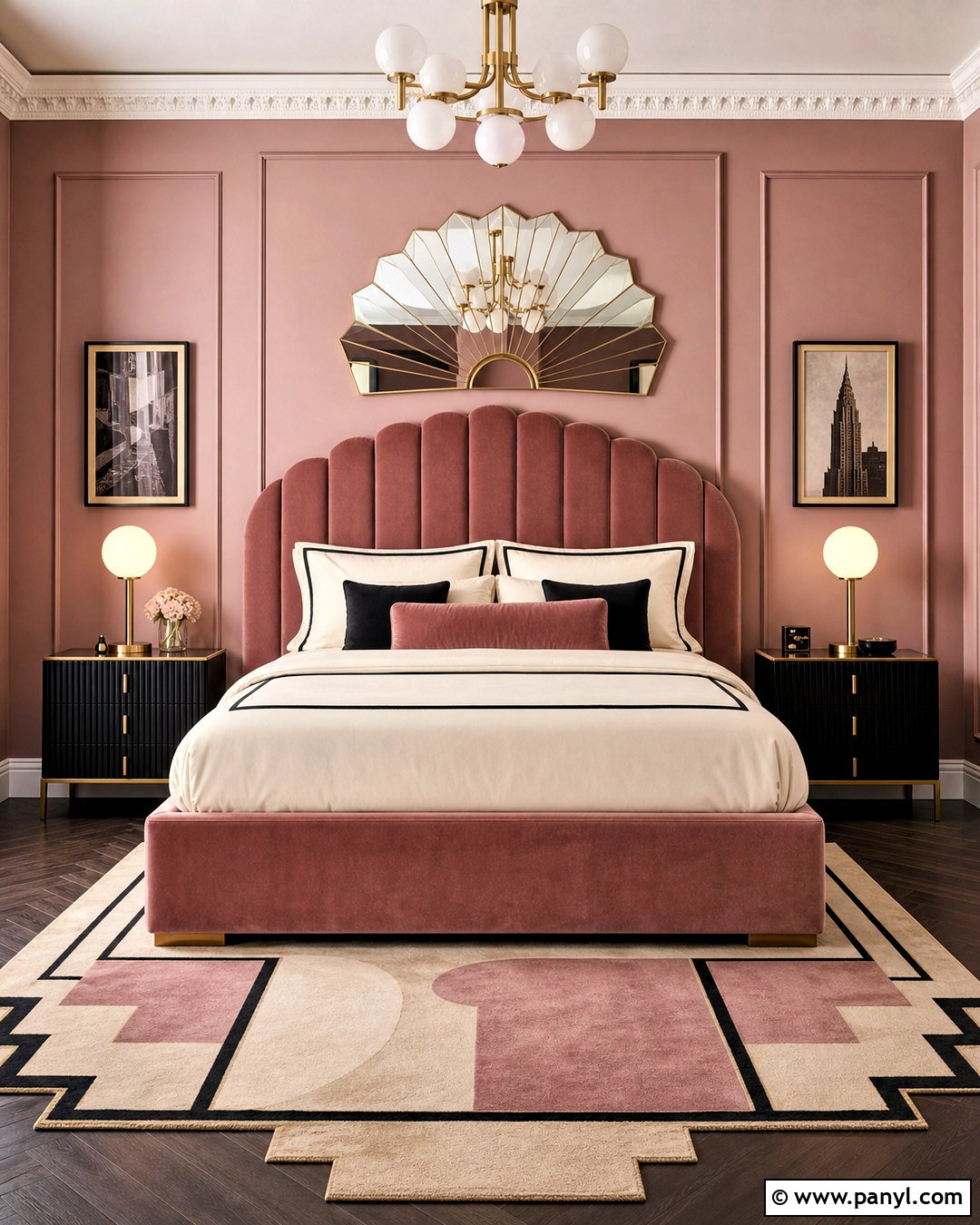 Art Deco Dusty Rose Bedroom - 20 dusty rose bedroom ideas