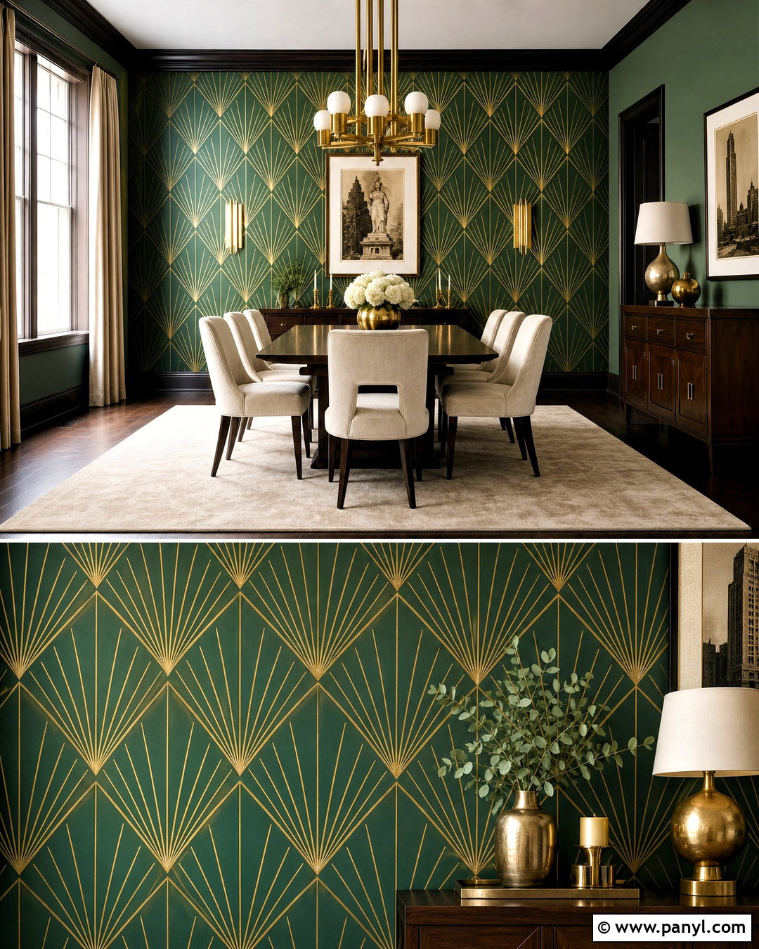Art Deco Geometric Wall - 20 geometric wall design ideas