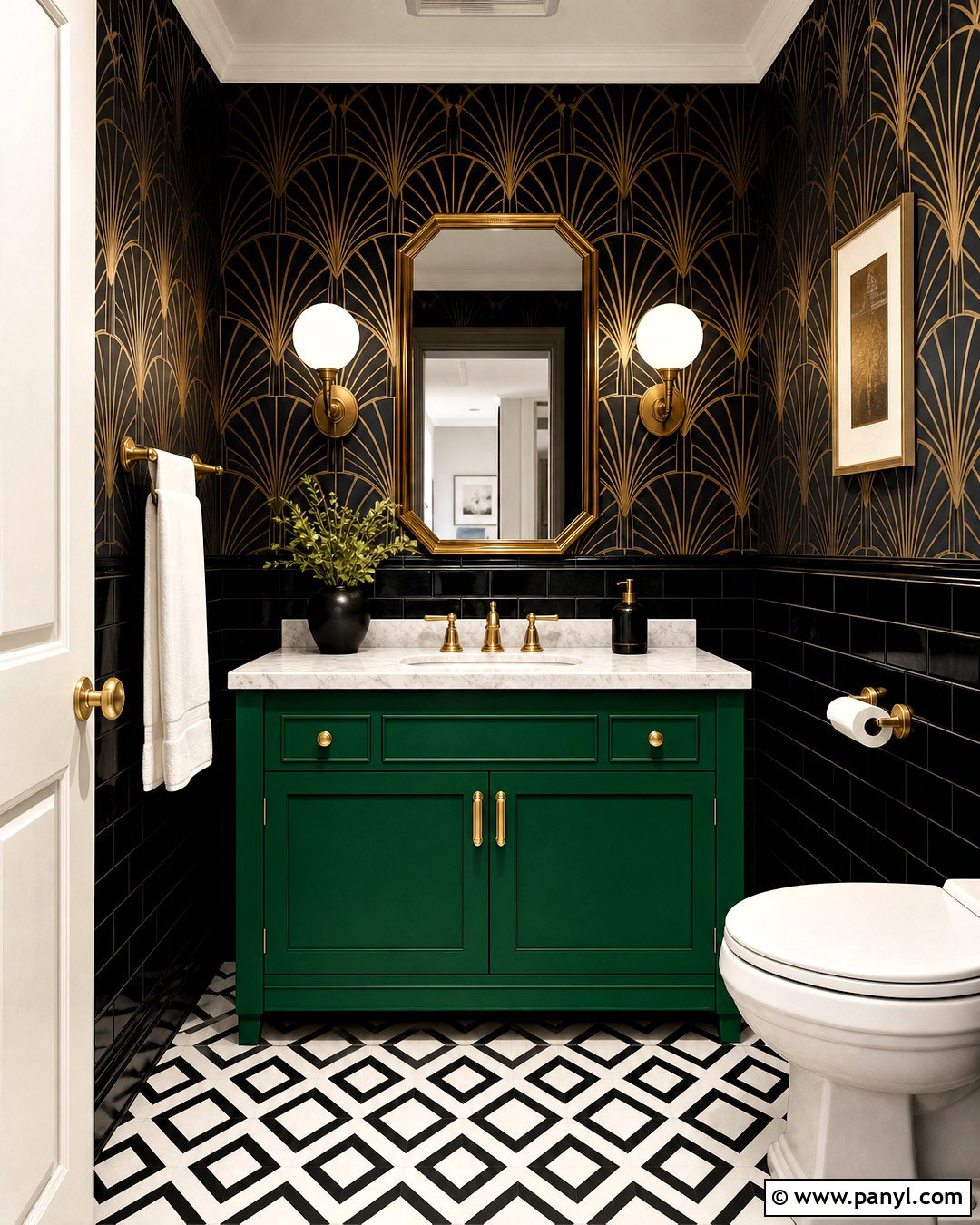 Art Deco Half Bathroom - 20 half bathroom inspiration ideas