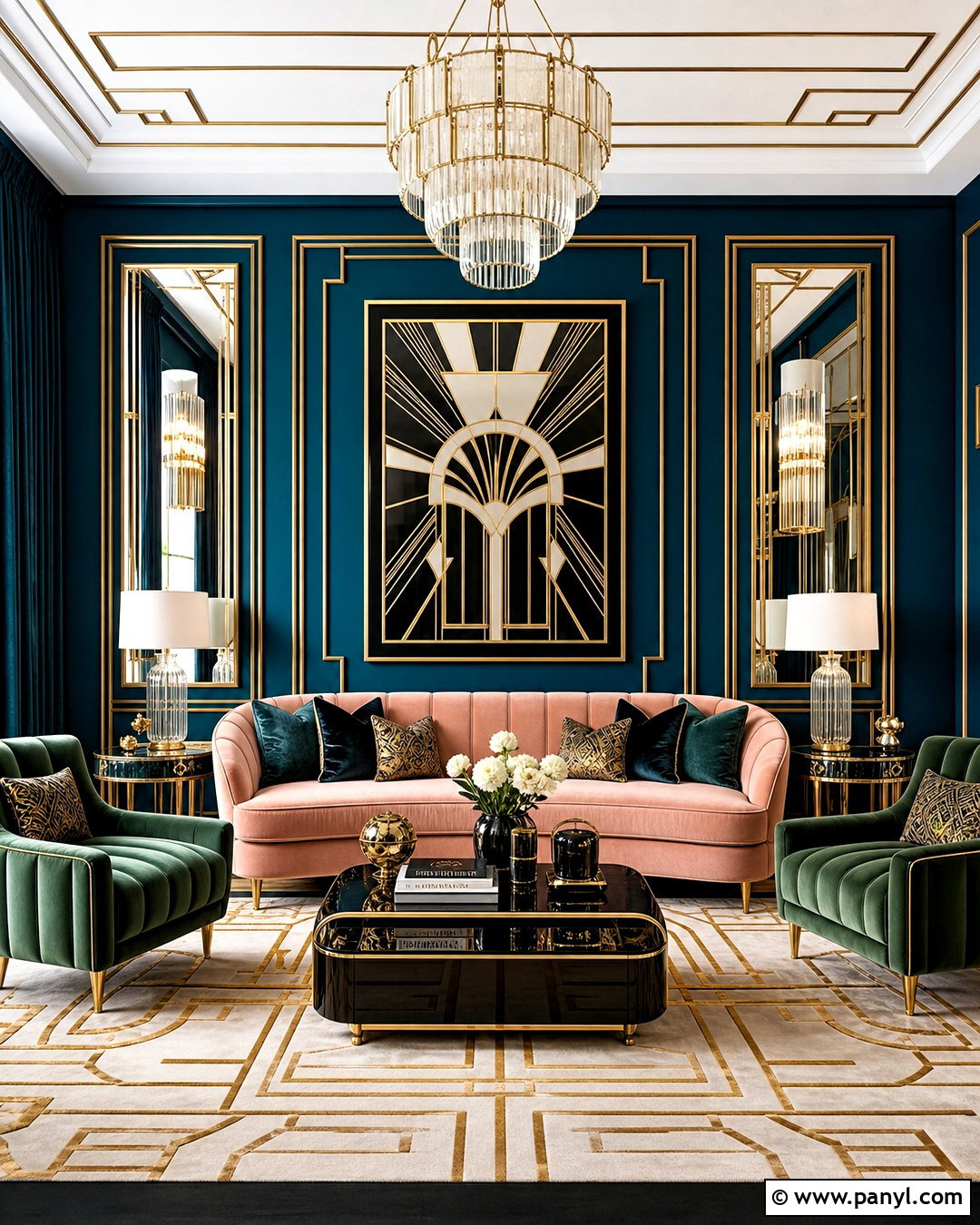 Art Deco Maximalist Living Room - 20 interior design maximalist ideas