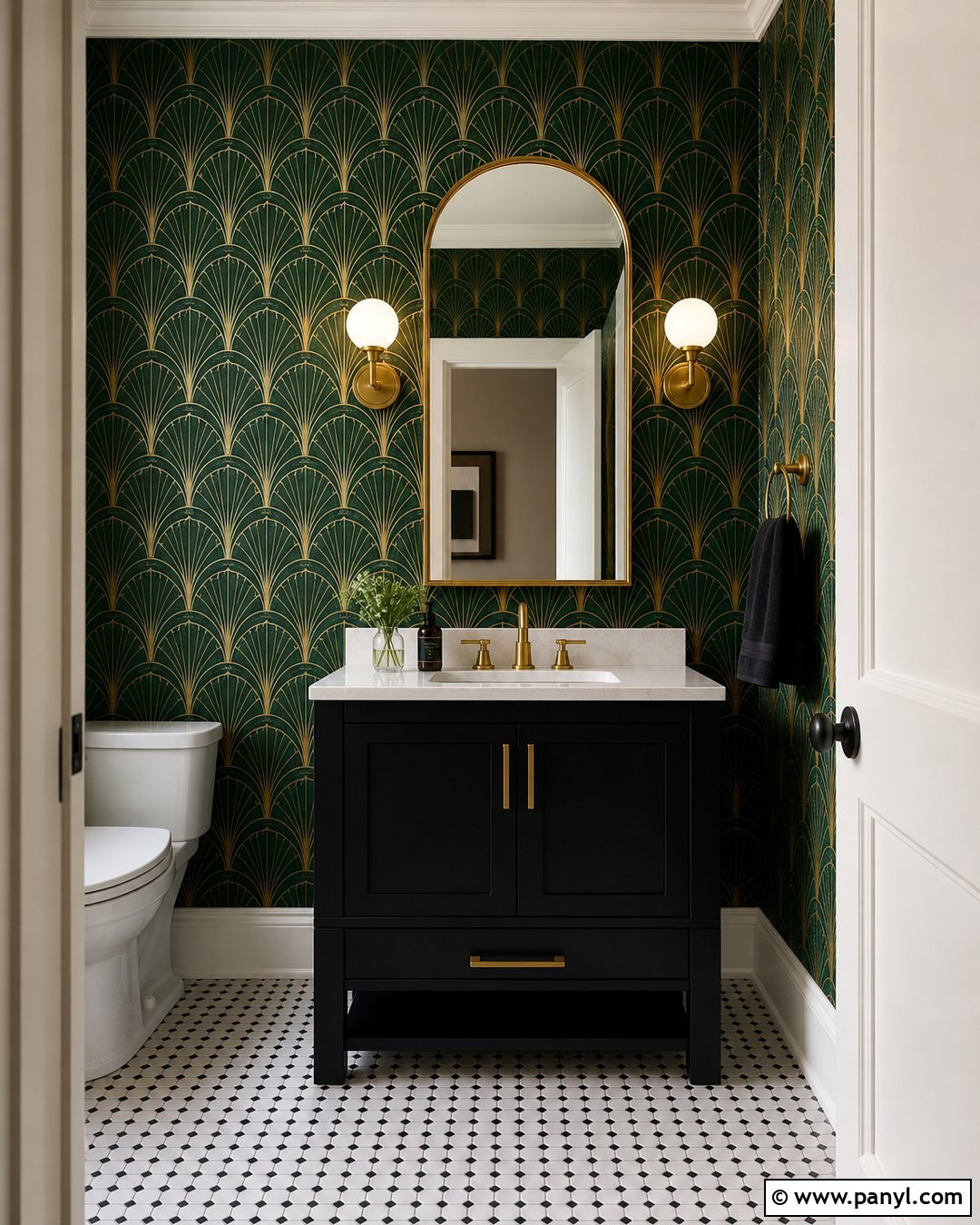 Art Deco Powder Room Wallpaper - 25 Choose You Wallpaper Ideas