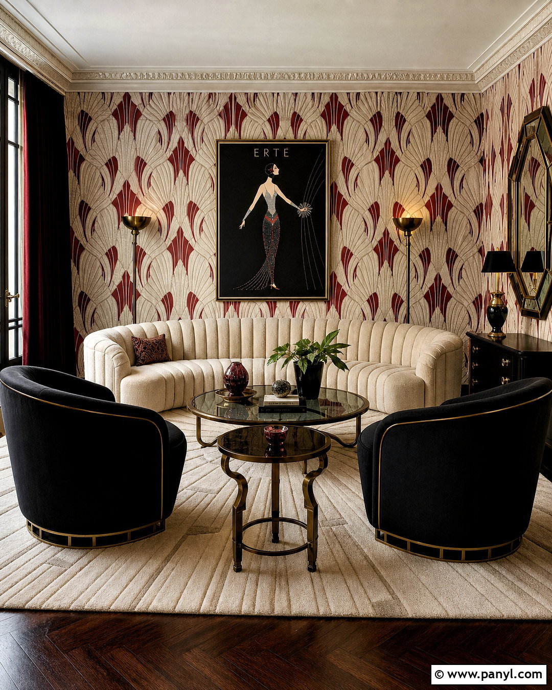Art Deco Red And White Damask Pattern - 20 red and white damask patterns
