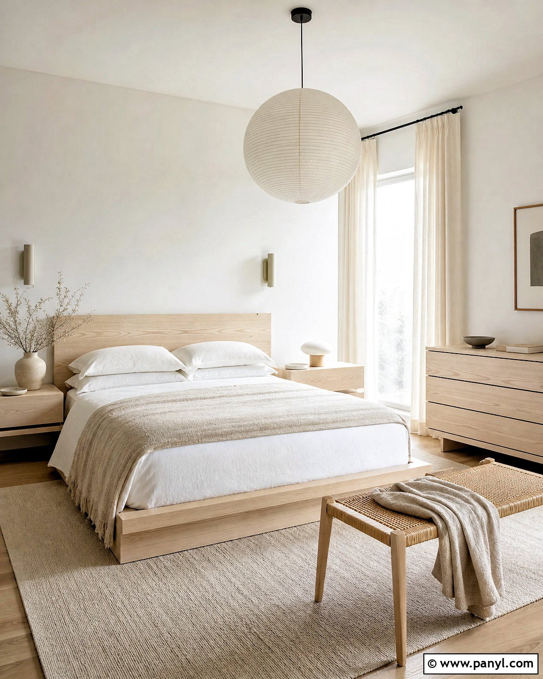 Ash Grain Texture Minimalist Bedroom - 20 grain texture ideas