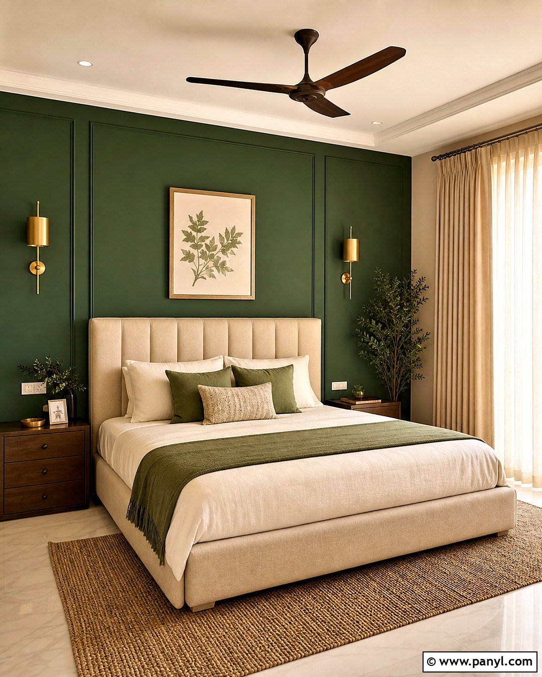 Asian Paints Emerald Green And Beige Bedroom - 20 asian paints interior colour combination ideas