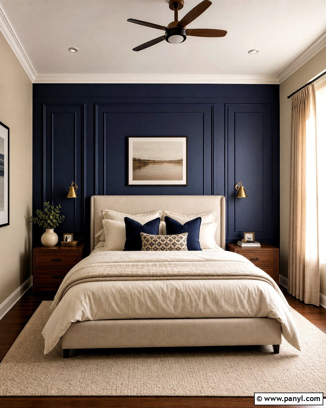 Asian Paints Navy Blue And Warm Beige Bedroom - 20 asian paints interior colour combination ideas