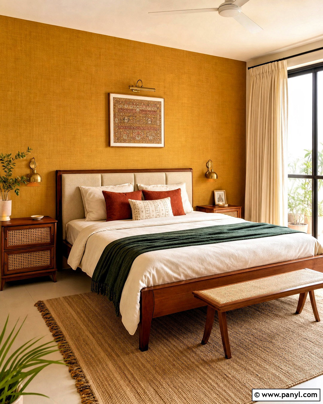 Asian Paints Royale Play Mustard Textile Bedroom - 20 royal play asian paints design bedroom ideas