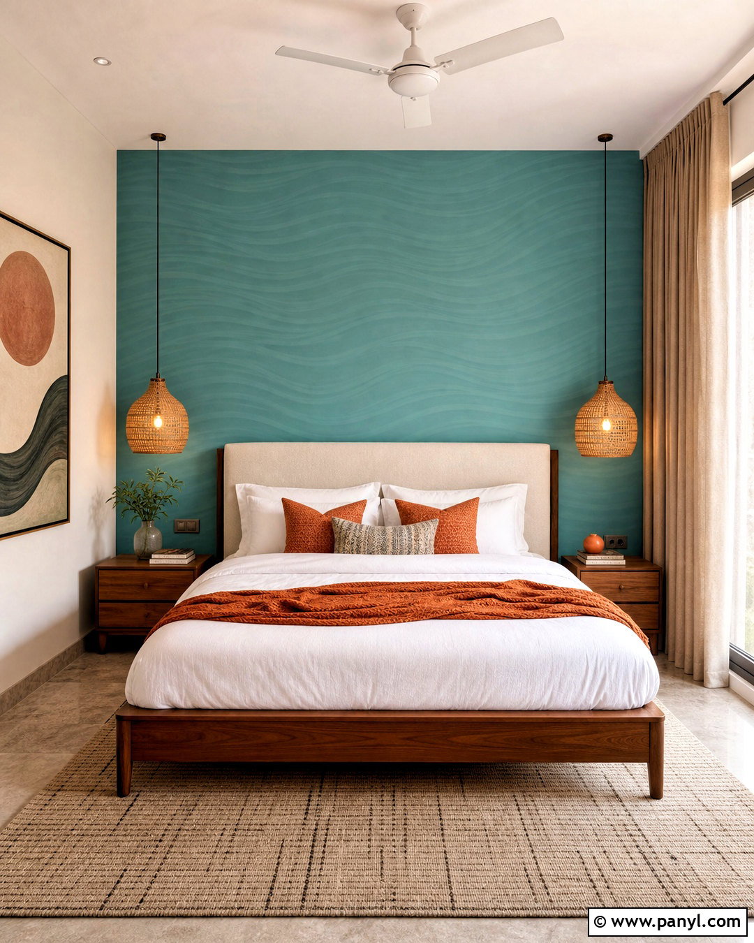 Asian Paints Royale Play Teal Wave Bedroom - 20 royal play asian paints design bedroom ideas