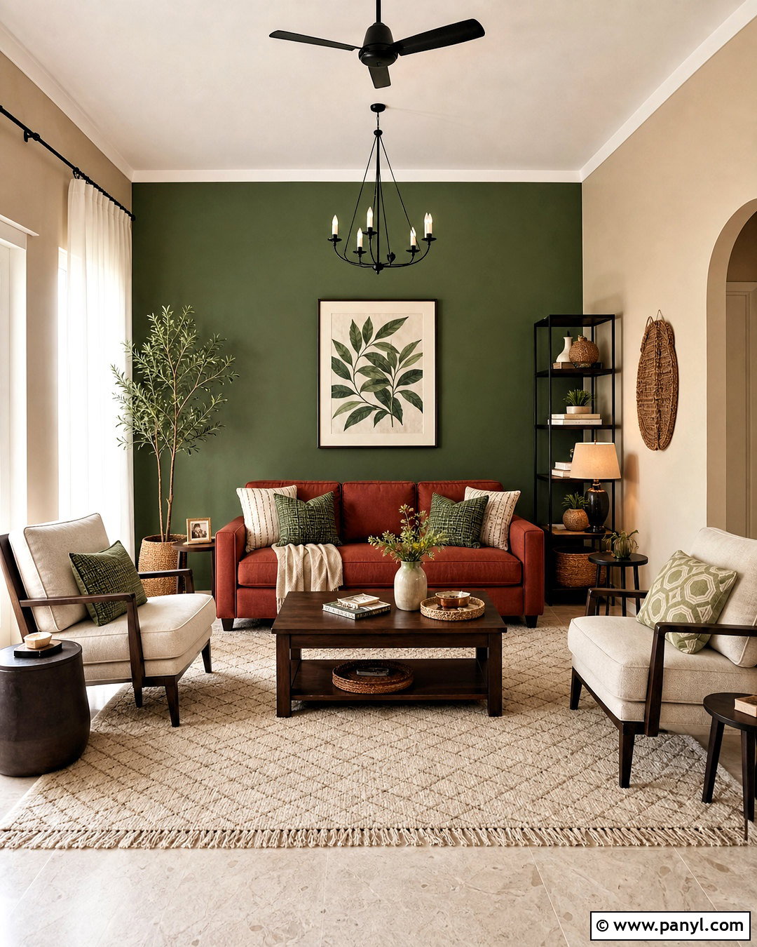 Asian Paints Rust And Forest Green Living Room - 20 asian paints interior colour combination ideas
