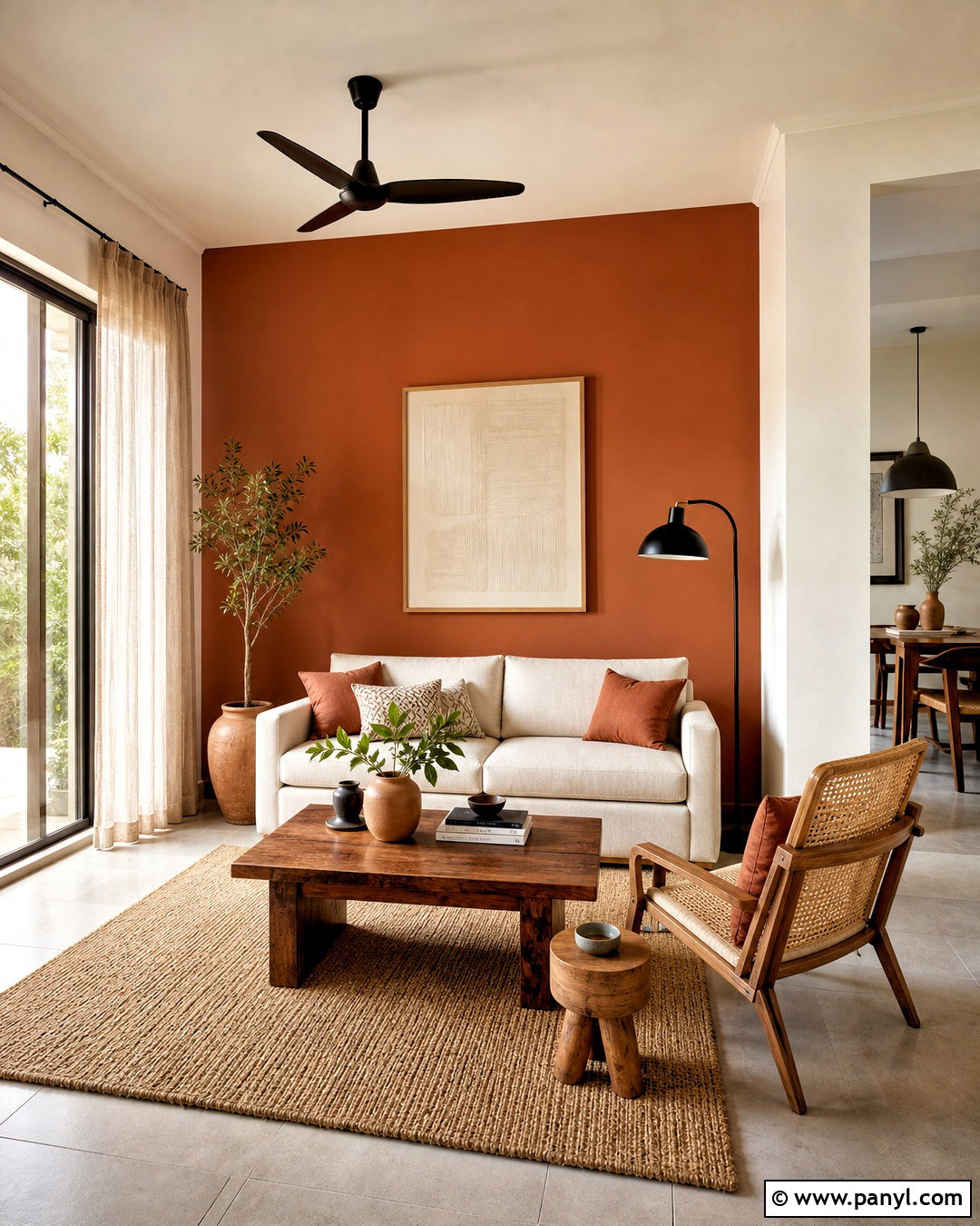Asian Paints Terracotta And Warm White Living Room - 20 asian paints interior colour combination ideas