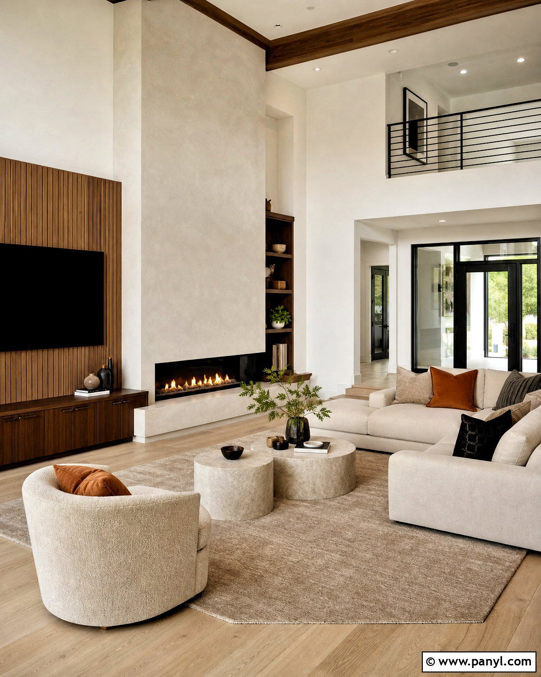 Asymmetrical Fireplace Wall - 20 tall fireplace wall high ceilings