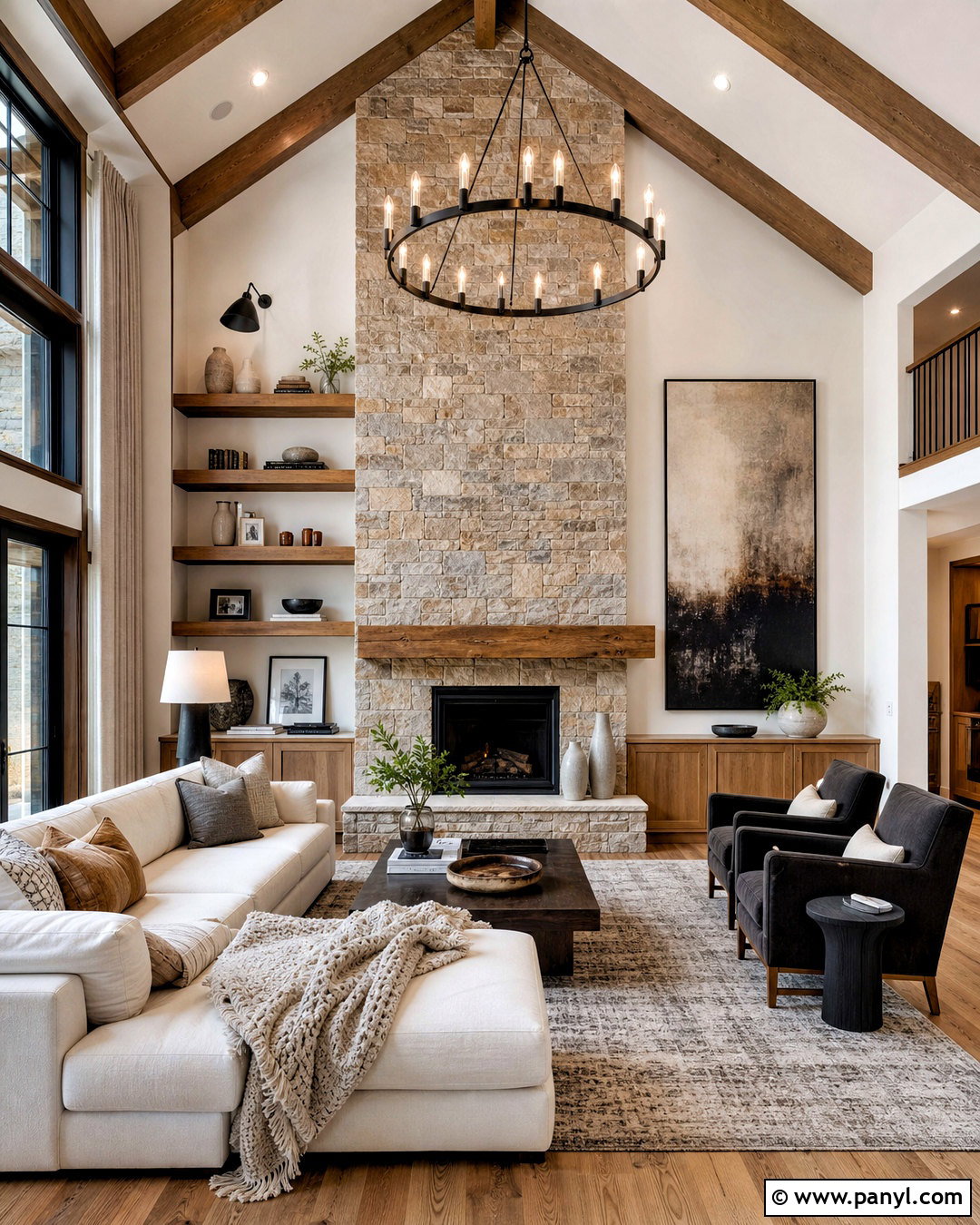 Asymmetrical Fireplace Wall For Vaulted Ceiling - 20 asymmetrical fireplace wall ideas