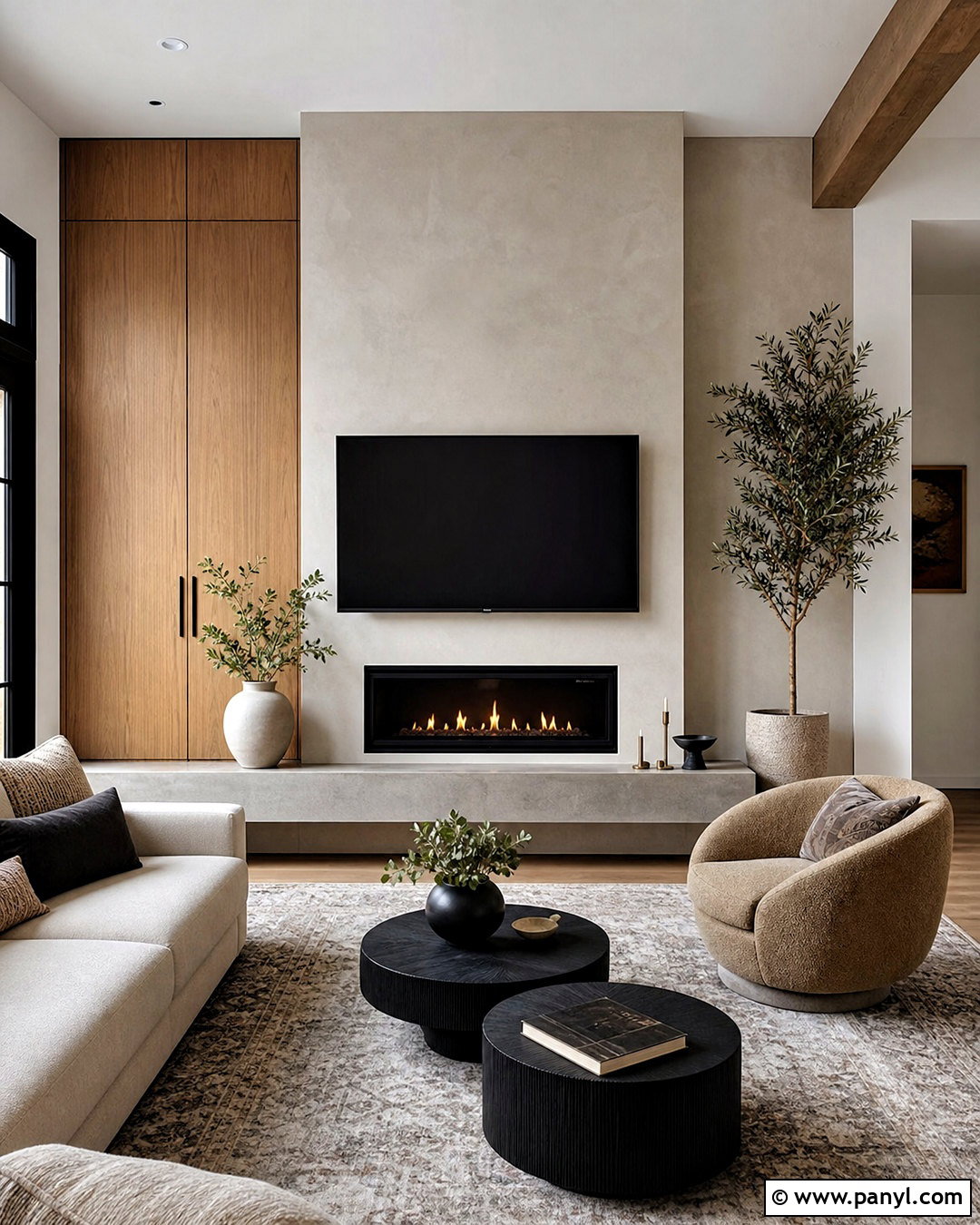 Asymmetrical Fireplace Wall With TV - 20 fireplace wall ideas with tv ideas