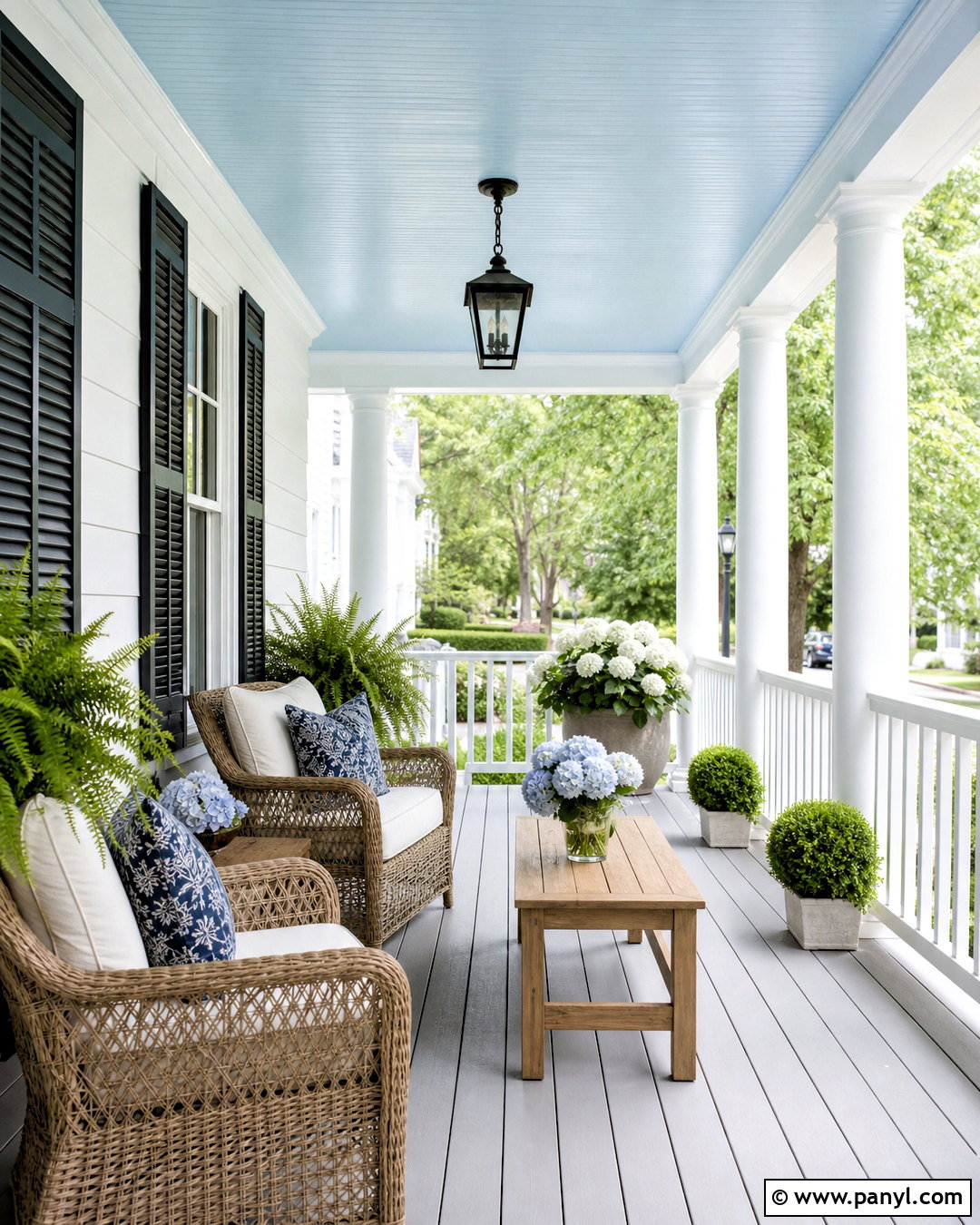 Atmospheric Light Blue Porch Ceiling - 20 sherwin williams light blue ideas