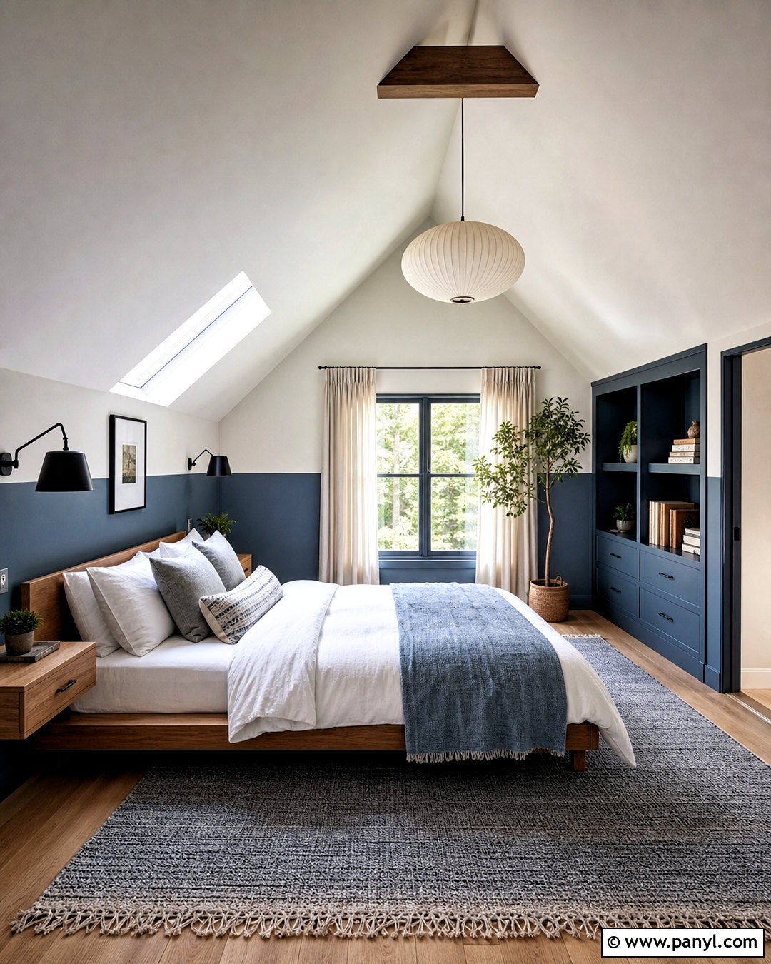 Attic Half Painted Wall Bedroom - 20 half painted wall bedroom ideas