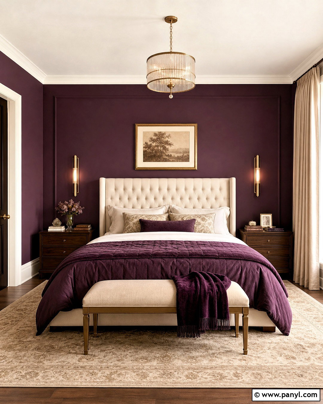 Aubergine And Gold Bedroom - 20 aubergine bedroom ideas