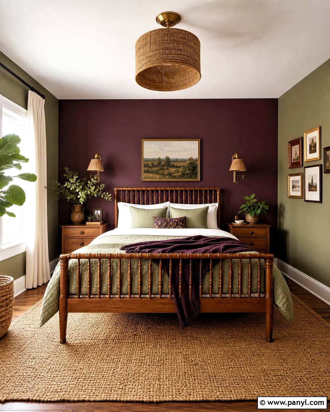 Aubergine And Sage Green Bedroom - 20 aubergine bedroom ideas
