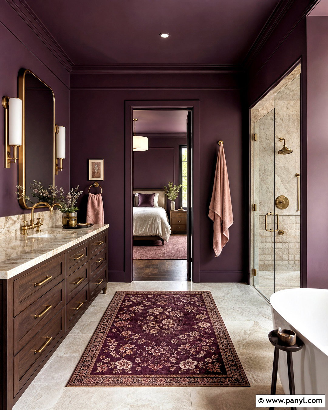 Aubergine Bathroom Paint - 20 moody bathroom paint colors