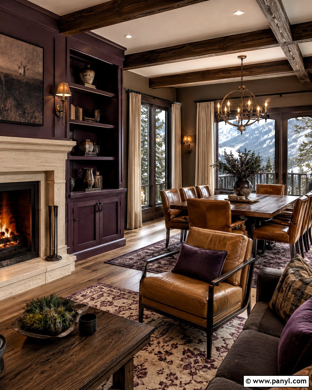 Aubergine Cabin Color Scheme - 20 cabin color schemes