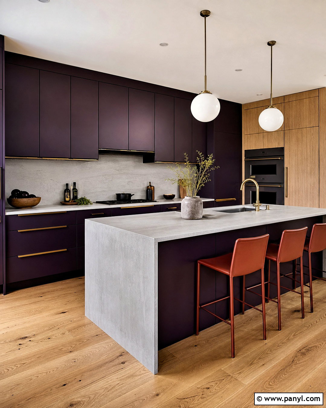 Aubergine Kitchen - 20 bold kitchen colors