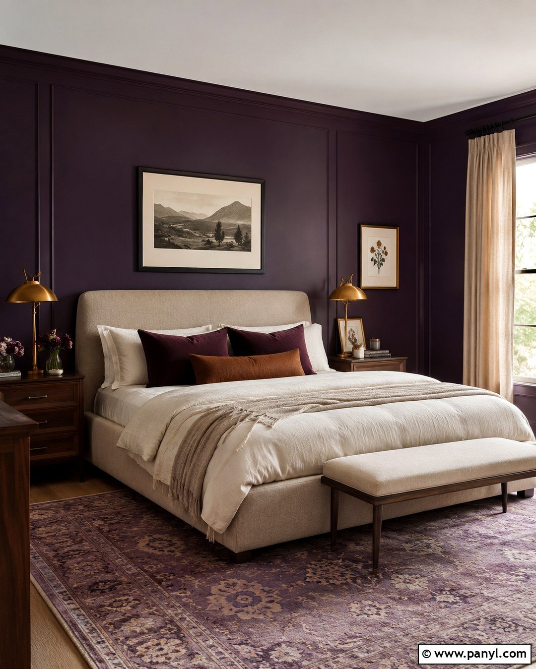 Aubergine Purple Wall Color - 20 Dark Moody Wall Colors