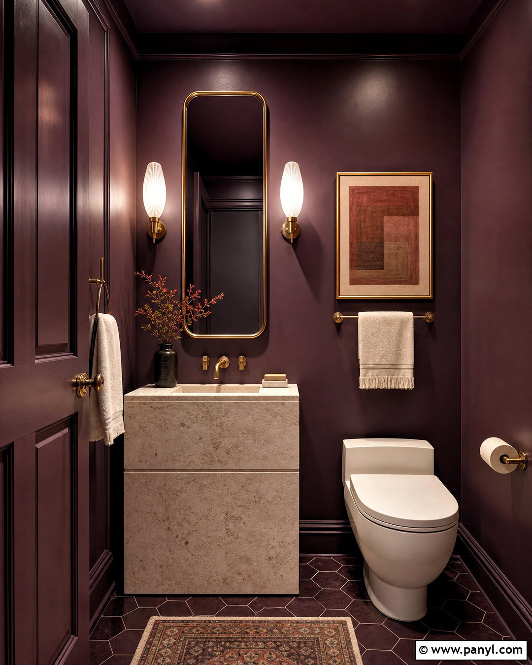 Aubergine Small Bathroom - 20 small bathroom colours