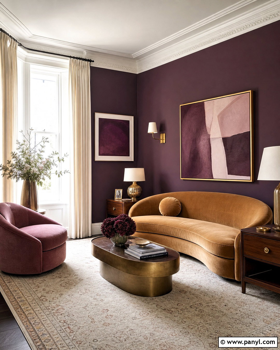 Aubergine Wall Paint - 20 dark wall paint colors