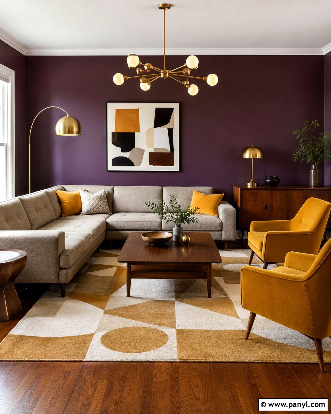 20 Aubergine Walls Living Room Ideas for Cozy Modern Homes