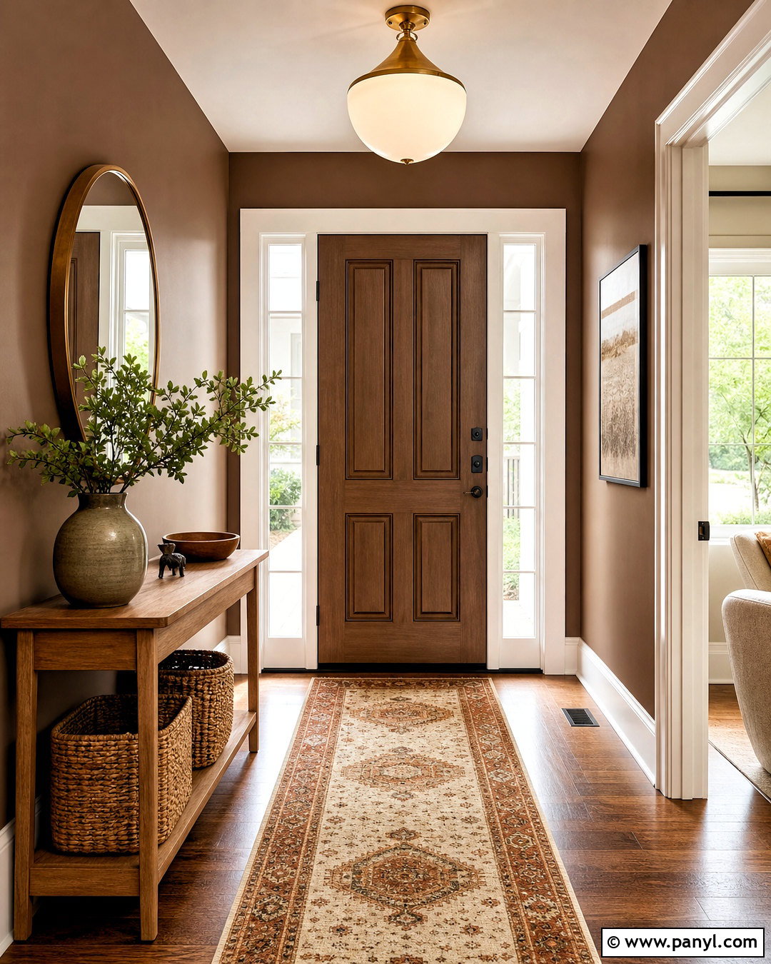 Autumn Brown Paint for a Small Entryway - 20 warm brown paint colors