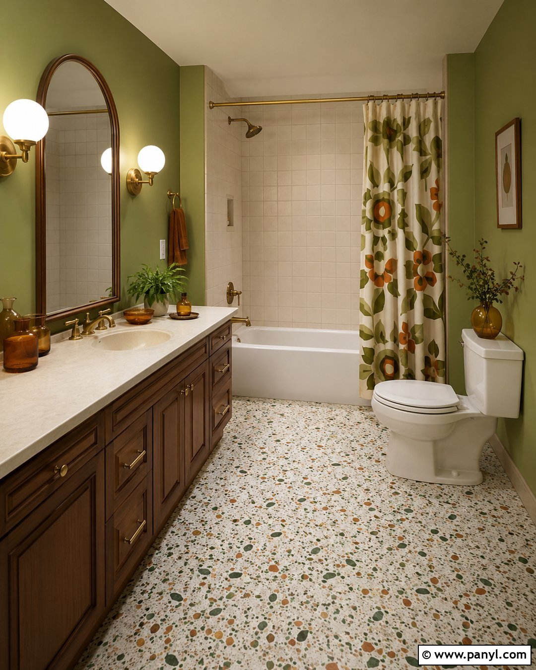 Avocado Green 1970s Bathroom - 20 Vintage Bathroom With Green Walls