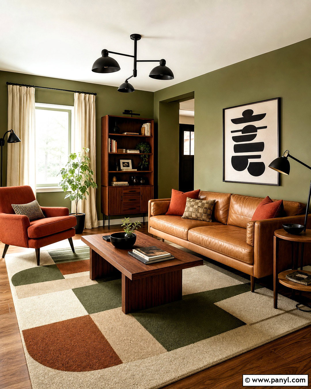 Avocado Green And Burnt Orange - 20 green color palette ideas