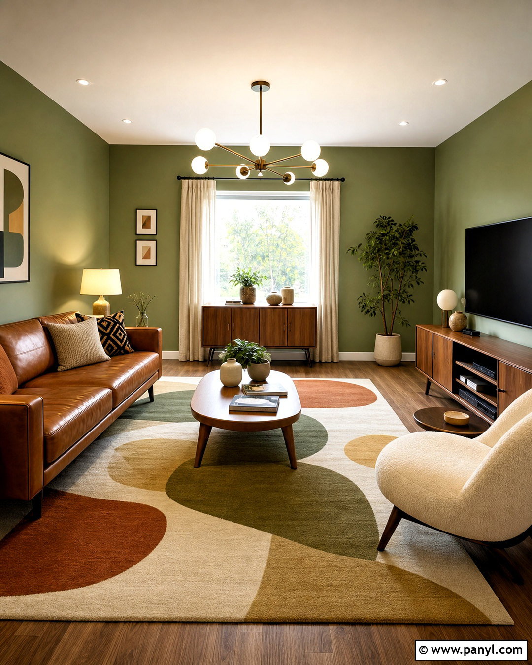 Avocado Green Family Room - 20 green room colors