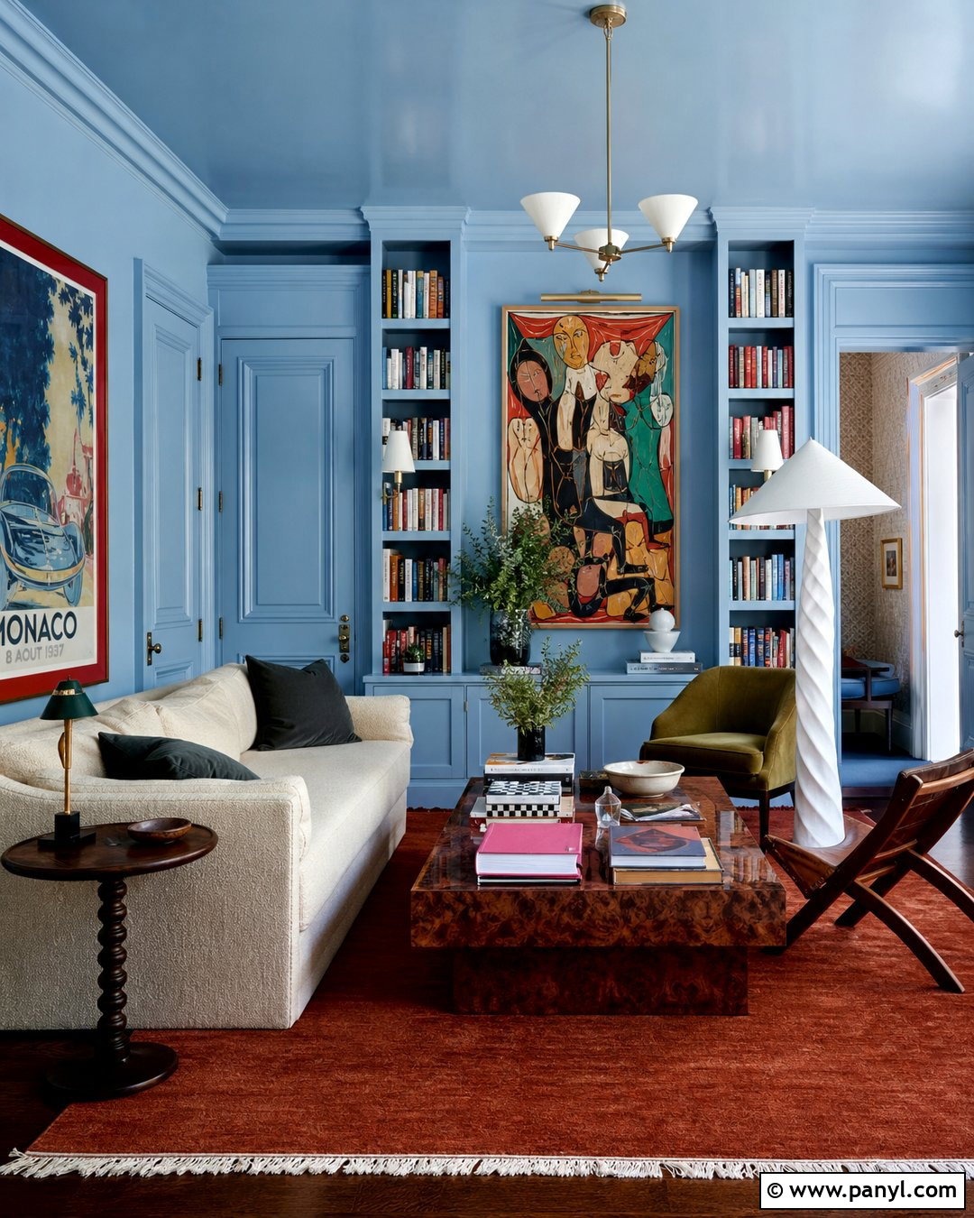 Baby Blue Color Drenching - 35 baby blue wall ideas