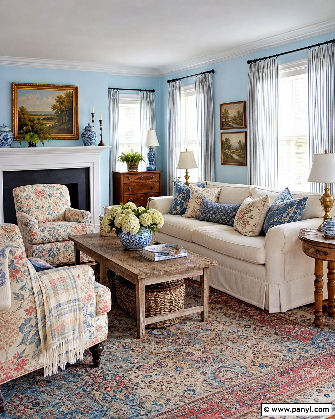 Baby Blue Cottage Living Room - 20 baby blue interior ideas