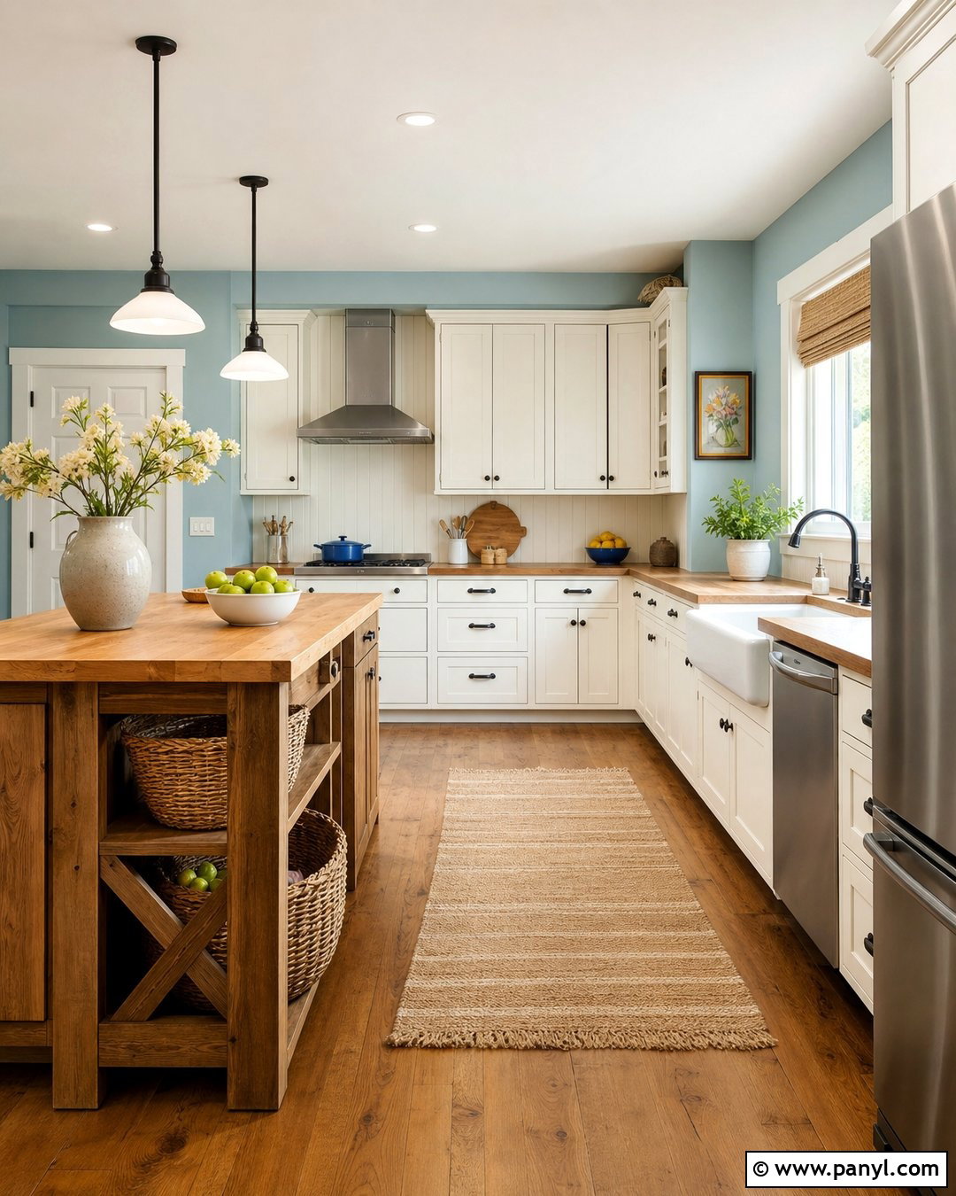 Baby Blue Farmhouse Kitchen Walls - 25 Baby Blue Kitchen Walls